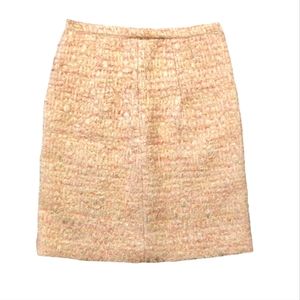 Vintage Pink and Gold Shimmer Midi Tweed Skirt Fully Lined